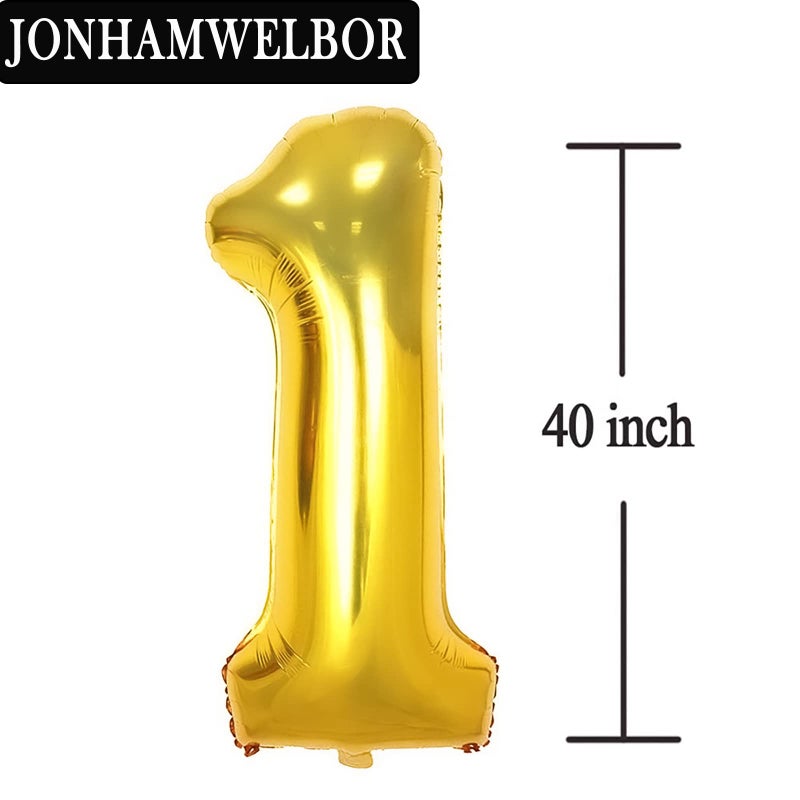 Jonhamwelbor 13 Number Balloons Gold Big Giant Jumbo Number 13 Foil Mylar Balloons for 13th Birthday Party Supplies 13 Anniversary Events Decorations - Image 2